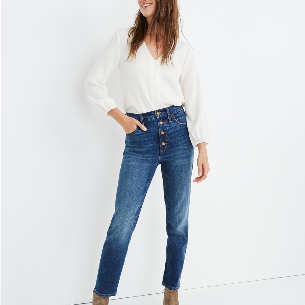 Madewell perfect vintage jean button up edition